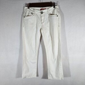 Union Bay Pants Size 5 Beige Low Rise Flared Stretch Y2K Tan White Juniors